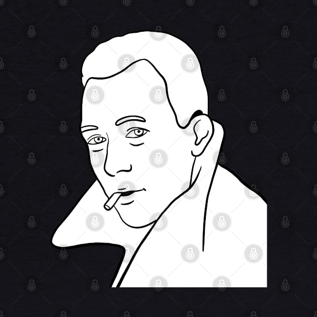 Albert Camus Minimal White Portrait by isstgeschichte